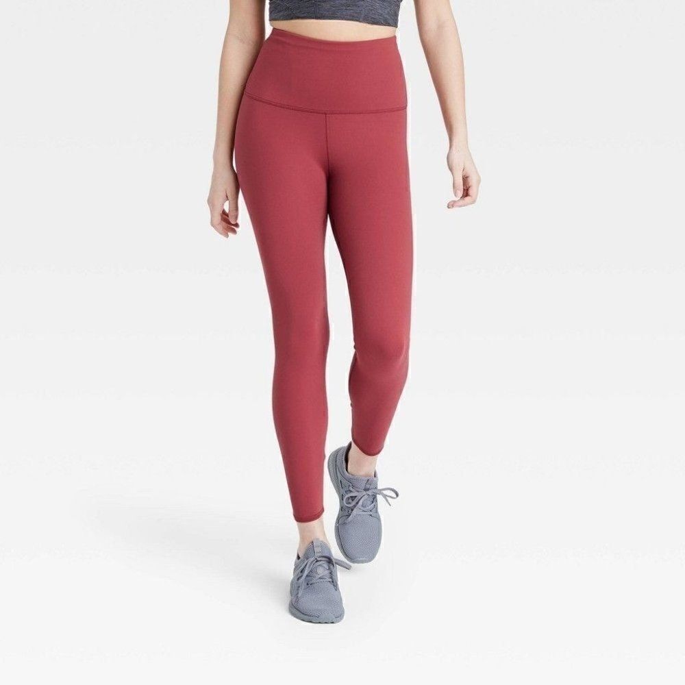 Women's XXL Premium Elongated Ultra High-Waist Leggings Cranberry